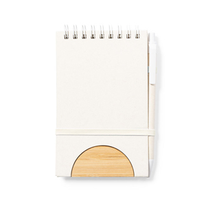 Block notes personalizzato con copertina a spirale e supporto smartphone MINNAK MKT1890 - Neutro