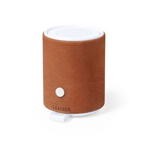 Cassa Bluetooth personalizzata in pelle riciclata e ABS riciclato SOTEP RCS MKT1984 - Marrone