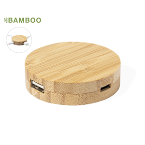 HUB USB in bamboo LASIAR MKT1986 - Neutro