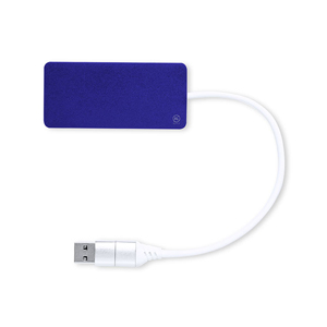 HUB USB in alluminio riciclato KALAT MKT1992 - Blu