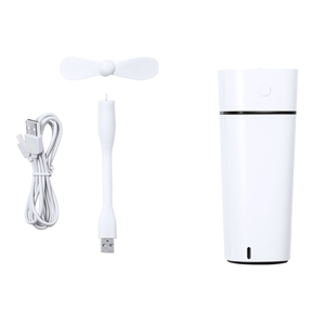 Umidificatore con luci multicolore e ventilatore AURION MKT20576 - Bianco
