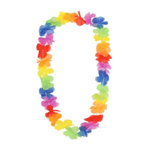 Collana hawaiana in poliestere PUNDER MKT21524 - Arcobaleno