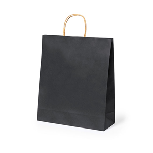 Shopper in carta riciclata 100gr bianca personalizzata cm 32x40x12 MEPUS MKT2730 - Nero