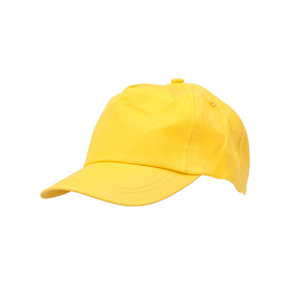 Cappellino bambino in cotone 5 pannelli SPORTKID MKT3329 - Giallo