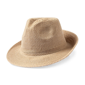 Cappello in paglia Sintetica personalizzato TIMBU MKT3574 - Beige