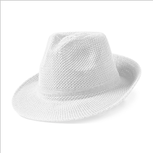 Cappello in paglia Sintetica personalizzato TIMBU MKT3574 - Bianco