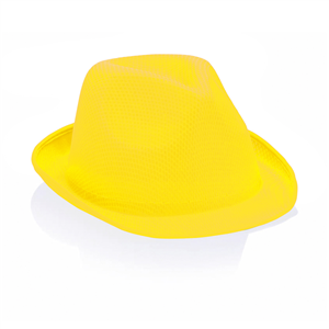 Cappello personalizzato per feste in paglia di poliestere BRAZ MKT3575 - Giallo