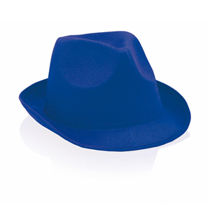 Cappello personalizzato per feste in paglia di poliestere BRAZ MKT3575 - Blu