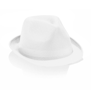 Cappello personalizzato per feste in paglia di poliestere BRAZ MKT3575 - Bianco