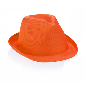 Cappello personalizzato per feste in paglia di poliestere BRAZ MKT3575 - Arancio