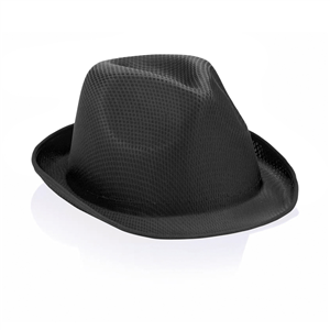 Cappello personalizzato per feste in paglia di poliestere BRAZ MKT3575 - Nero