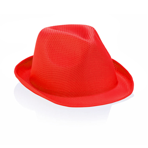 Cappello personalizzato per feste in paglia di poliestere BRAZ MKT3575 - Rosso