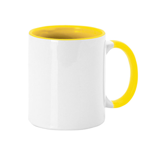 Tazza sublimatica in ceramica con interno colorato 350 ml HARNET MKT3894 - Giallo