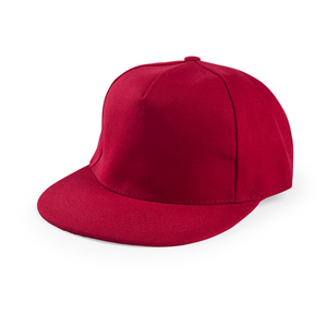 Cappellino rap in cotone/poliestere spesso LORENZ MKT3945 - Rosso