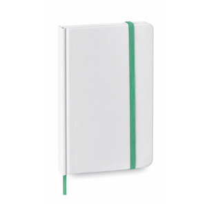 Quaderno personalizzato con copertina soft touch in formato A6 YAKIS MKT4342 - Bianco - Verde