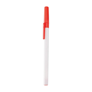 Penna personalizzata stile Bic ELKY MKT4355 - Bianco - Rosso