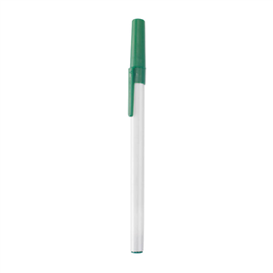 Penna personalizzata stile Bic ELKY MKT4355 - Bianco - Verde