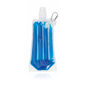 Borraccia refrigerante pieghevole 400 ml LUTHOR MKT4381 - Blu Traslucido