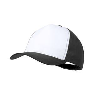 Cappellino baseball personalizzato per sublimazione 5 pannelli SODEL MKT4479 - Nero