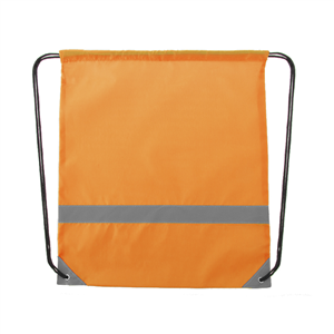 Zainetto sacca personalizzato con banda riflettente LEMAP MKT4520 - Arancio