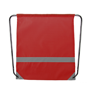 Zainetto sacca personalizzato con banda riflettente LEMAP MKT4520 - Rosso