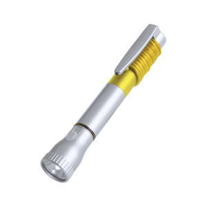 Penna multifunzione con luce MUSTAP MKT4524 - Grigio - Giallo