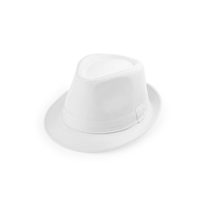 Cappello di paglia per feste in cotone-poliestere LIKOS MKT4557 - Bianco