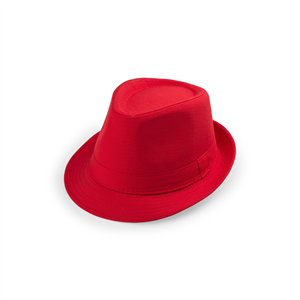 Cappello di paglia per feste in cotone-poliestere LIKOS MKT4557 - Rosso