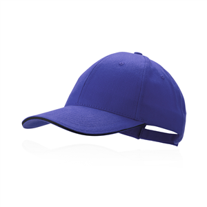 Cappello baseball personalizzabile in cotone 6 pannelli RUBEC MKT4675 - Blu