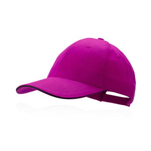 Cappello baseball personalizzabile in cotone 6 pannelli RUBEC MKT4675 - Fucsia