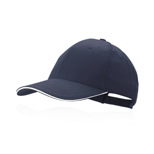Cappello baseball personalizzabile in cotone 6 pannelli RUBEC MKT4675 - Blu Navy
