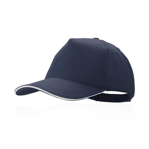 Cappellino baseball personalizzato in cotone 5 pannelli KISSE MKT4676 - Blu Navy