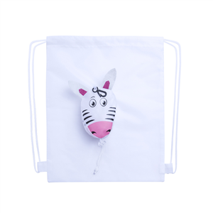 Sacca personalizzata per bambini richiudibile in forma di animale KISSA MKT4788 - Bianco