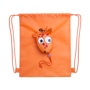 Sacca personalizzata per bambini richiudibile in forma di animale KISSA MKT4788 - Arancio