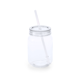 Bicchiere con cannuccia personalizzato 600 ml SIREX MKT4820 - Trasparente