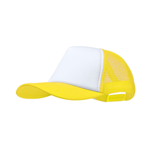 Cappellino rap per sublimazione in poliestere ZODAK MKT4828 - Giallo