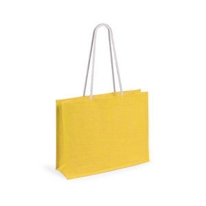 Borsa spiaggia in cotone e juta HINTOL MKT4883 - Giallo