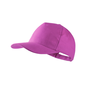 Cappellino baseball personalizzabile in cotone 5 pannelli BAYON MKT4901 - Fucsia