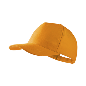 Cappellino baseball personalizzabile in cotone 5 pannelli BAYON MKT4901 - Arancio