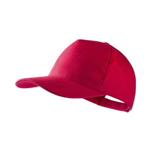 Cappellino baseball personalizzabile in cotone 5 pannelli BAYON MKT4901 - Rosso
