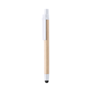 Penna in cartone riciclato con touch THAN MKT4903 - Bianco