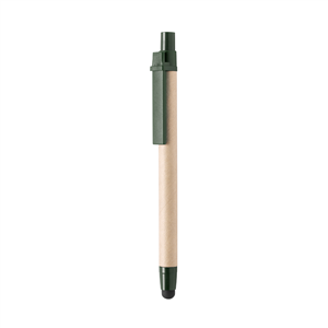 Penna in cartone riciclato con touch THAN MKT4903 - Verde