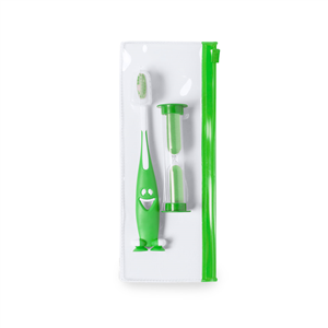 Set bambini spazzolino e clessidra FIDENT MKT5032 - Verde