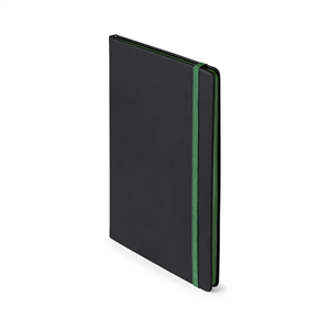 Taccuino personalizzato con elastico e copertina in poliuretano in formato A5 DAYMUS MKT5124 - Verde