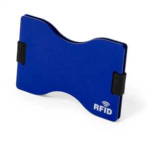 Porta carte di credito RFID in alluminio PORLAN MKT5188 - Blu
