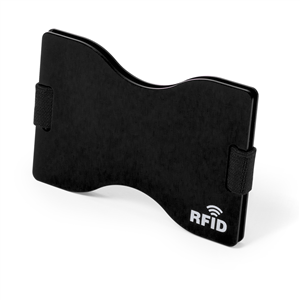 Porta carte di credito RFID in alluminio PORLAN MKT5188 - Nero