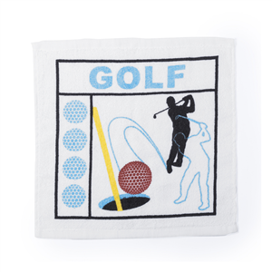 Asciugamano mini con fantasie sport in cotone SPICA MKT5292 - Golf