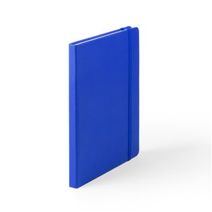 Quaderno personalizzato con elastico e copertina in poliuretano in formato A5 CILUXLIN MKT5300 - Blu