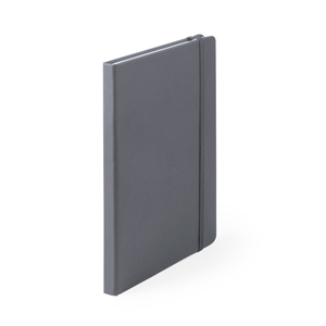 Quaderno personalizzato con elastico e copertina in poliuretano in formato A5 CILUXLIN MKT5300 - Grigio