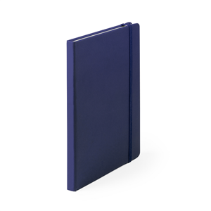 Quaderno personalizzato con elastico e copertina in poliuretano in formato A5 CILUXLIN MKT5300 - Blu Navy